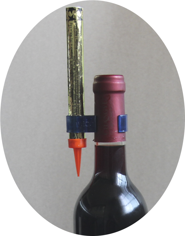 Ice Fountain Candle Clip - Wine Bottle - Png Download (886x1065), Png Download