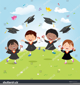 Education Clipart Frog Clipart - Cartoon Graduation Kids - Png Download (281x300), Png Download