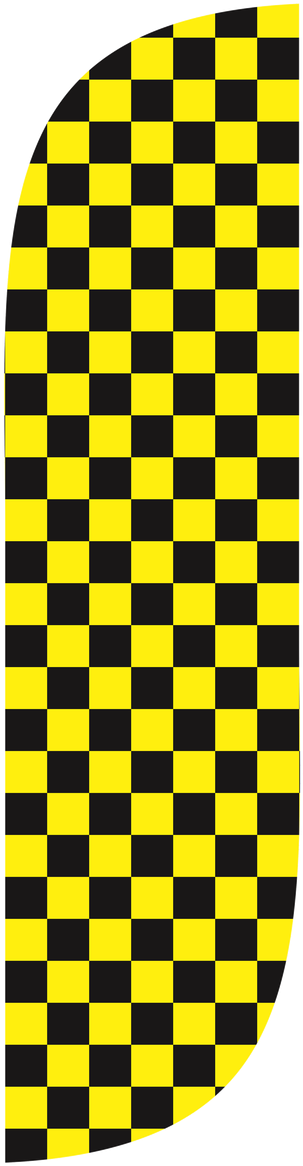 5ft Color Feather Flag Black & Yellow Checkered - Santa Cruz Checkered Longboard Clipart (1280x1280), Png Download