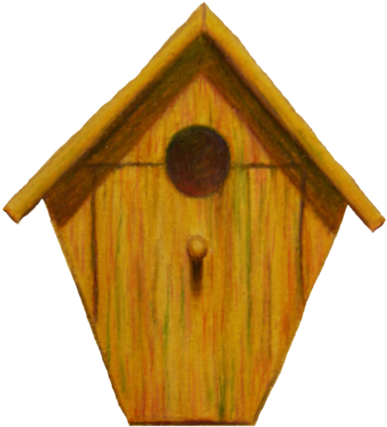 Birdhouse Drawing Images - Plank Clipart (564x622), Png Download