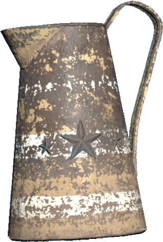 Tin Pitcher - Antique Clipart (710x596), Png Download