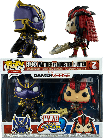 1 Of - Funko Pop Black Panther Vs Monster Hunter Clipart (600x600), Png Download