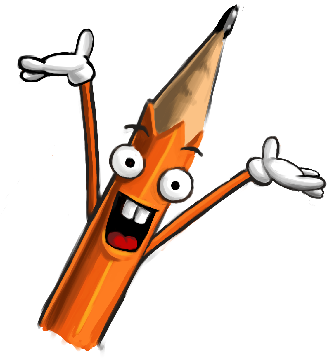 Baseball Fist Clipart - Transparent Background Pencil Gif - Png Download (1364x1397), Png Download