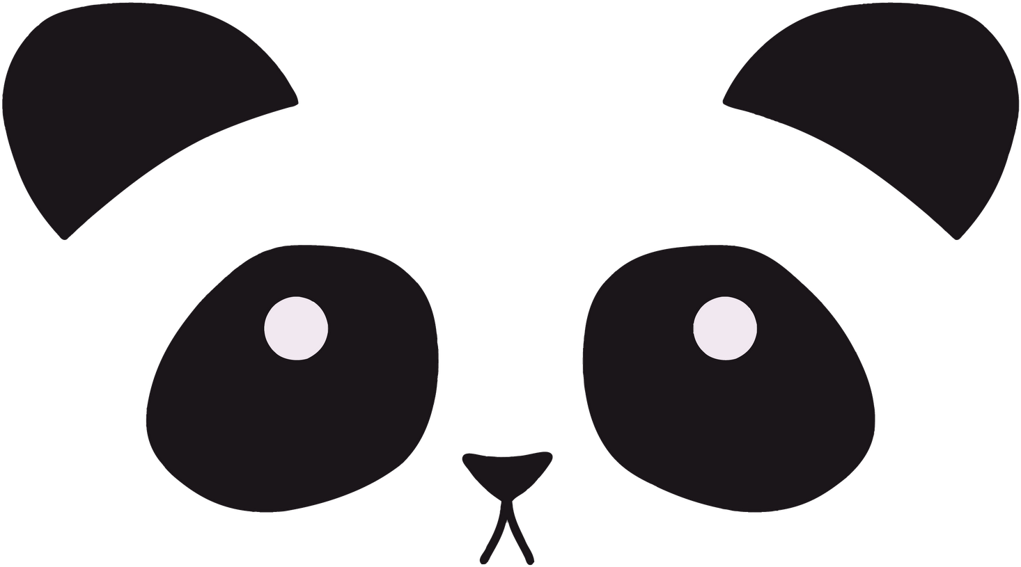 Panda Face Png Clipart (1600x1120), Png Download