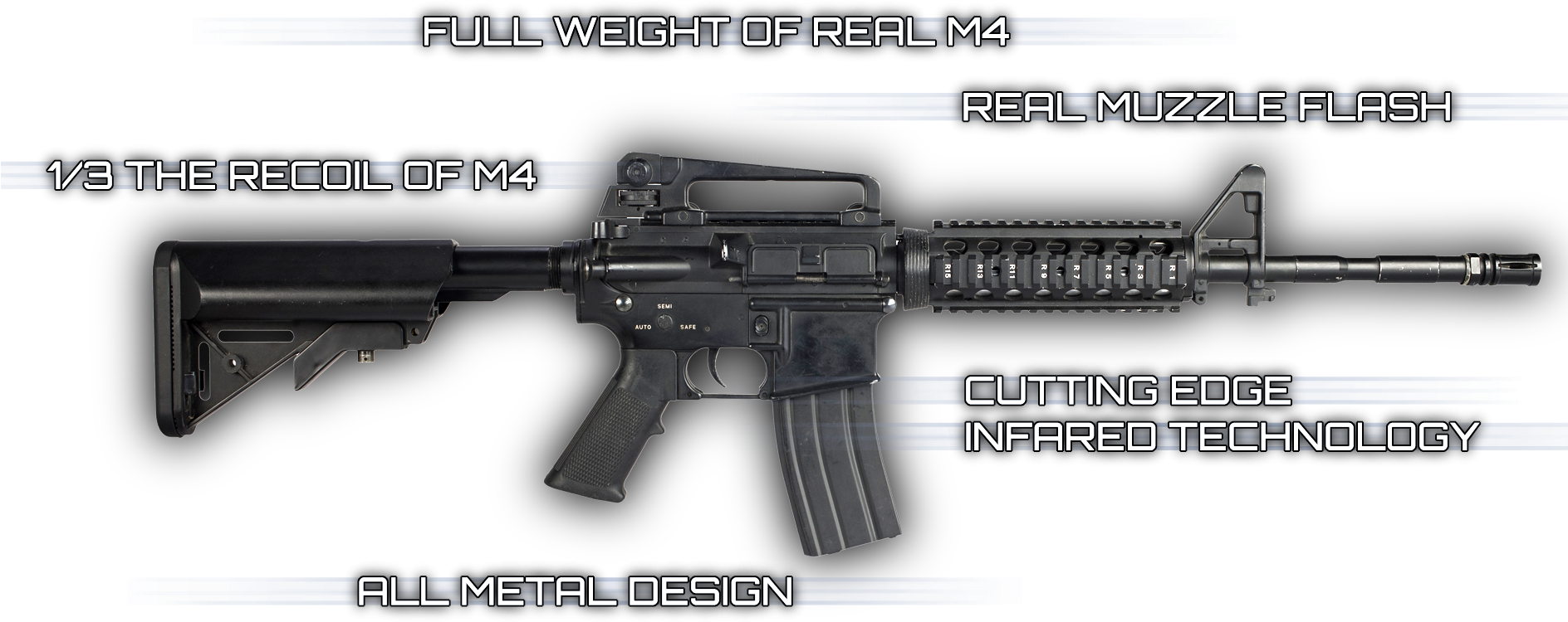 Reloading Your Weapon Works Exactly Like The Real Thing - Assault Rifle Clipart (1887x805), Png Download