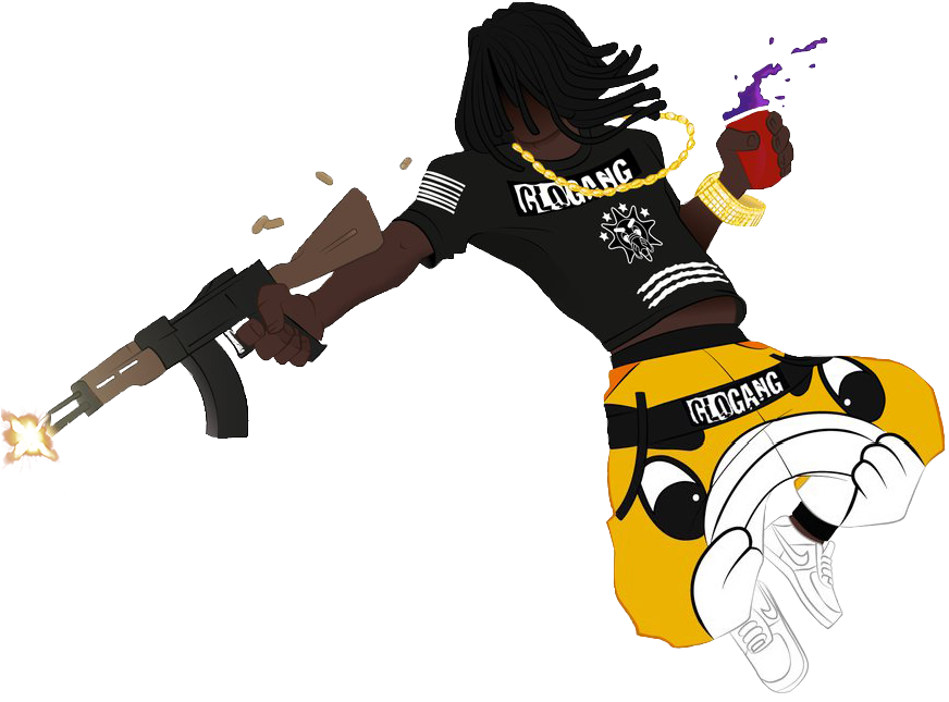 Bvffkfy - Chief Keef Glo Gang Clipart (894x894), Png Download