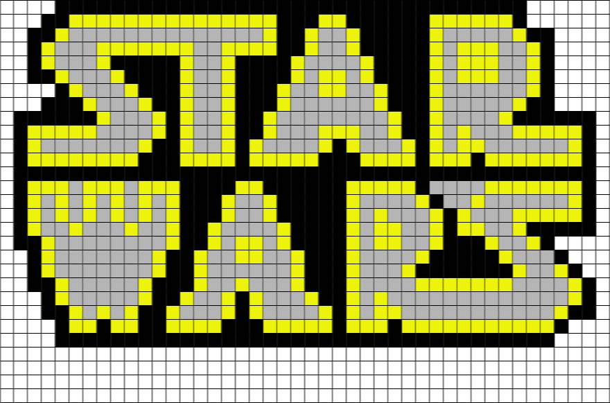 Pixel Art Star Wars Logo Clipart (880x581), Png Download