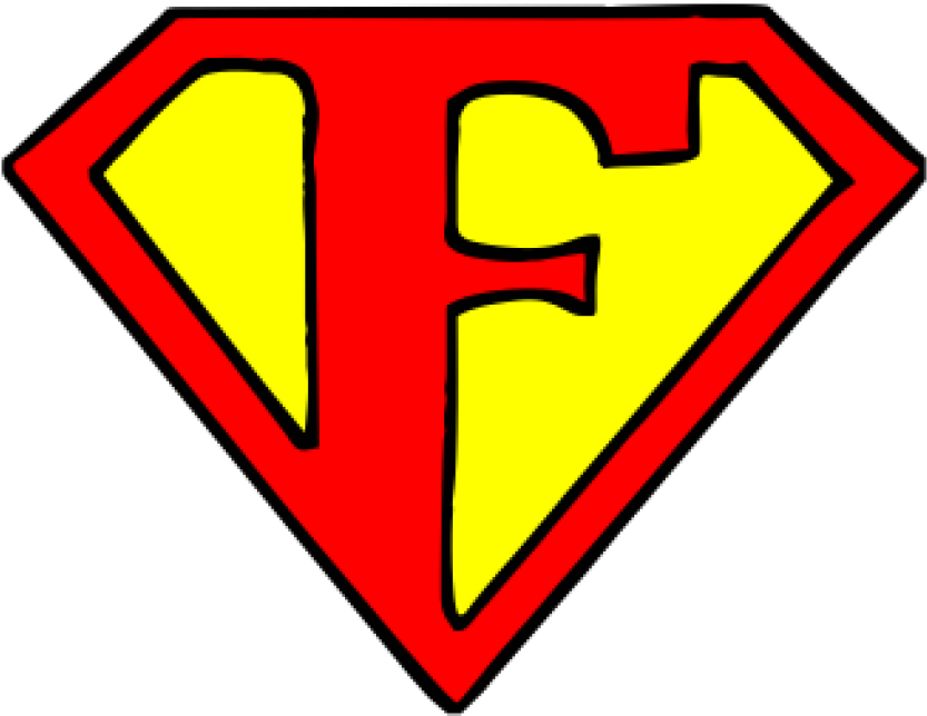F Logo Letter Superman Logo Best Png - Superman Logo With F Clipart (870x1110), Png Download