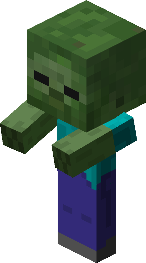 Baby Zombie - Minecraft Png De Un Zombi Clipart (466x839), Png Download