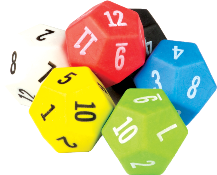 Tcr20806 12 Sided Dice 6-pack Image - Dungeons And Dragons Dice Png Clipart (900x900), Png Download