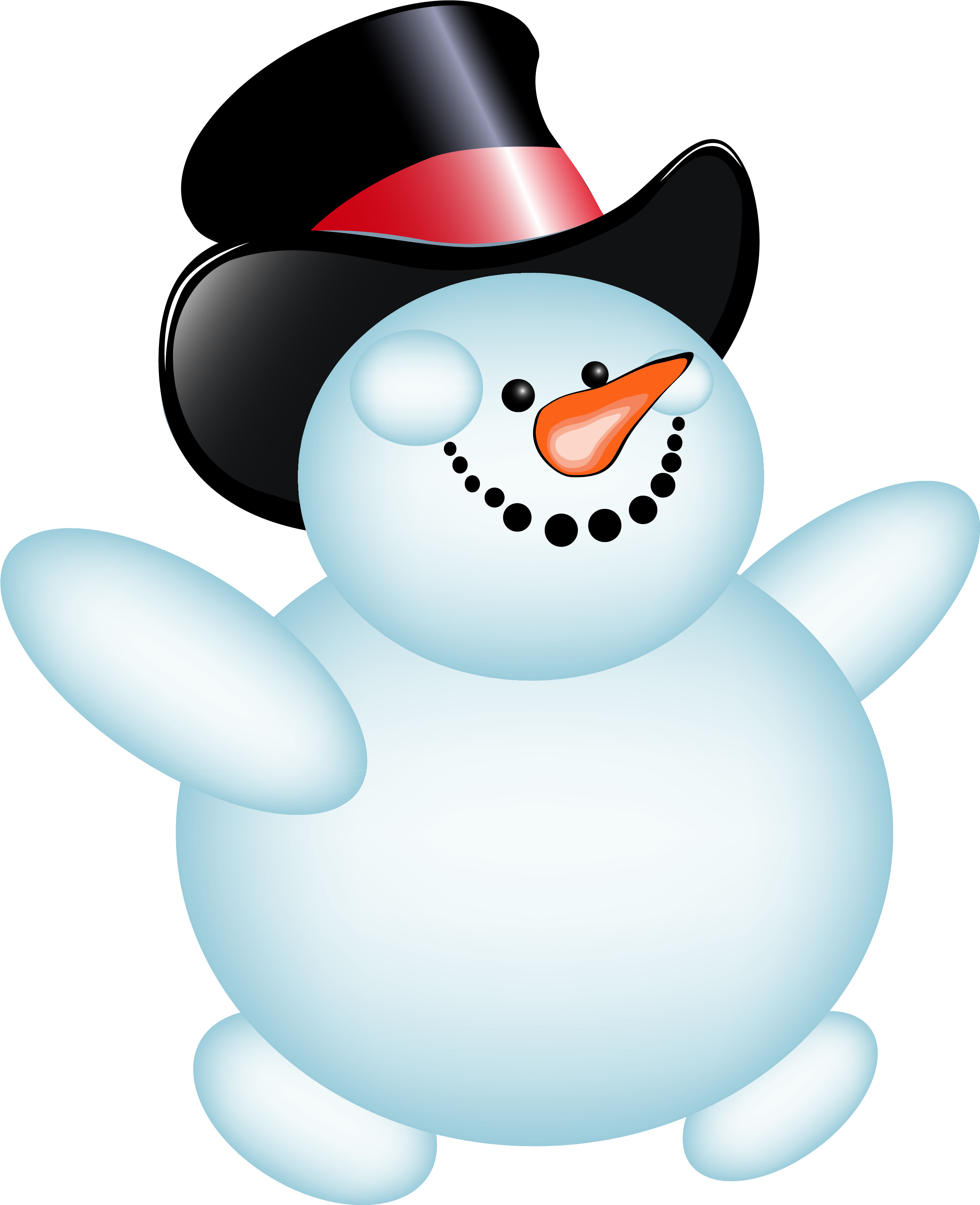 Snowman With No Background Clipart (2622x3198), Png Download