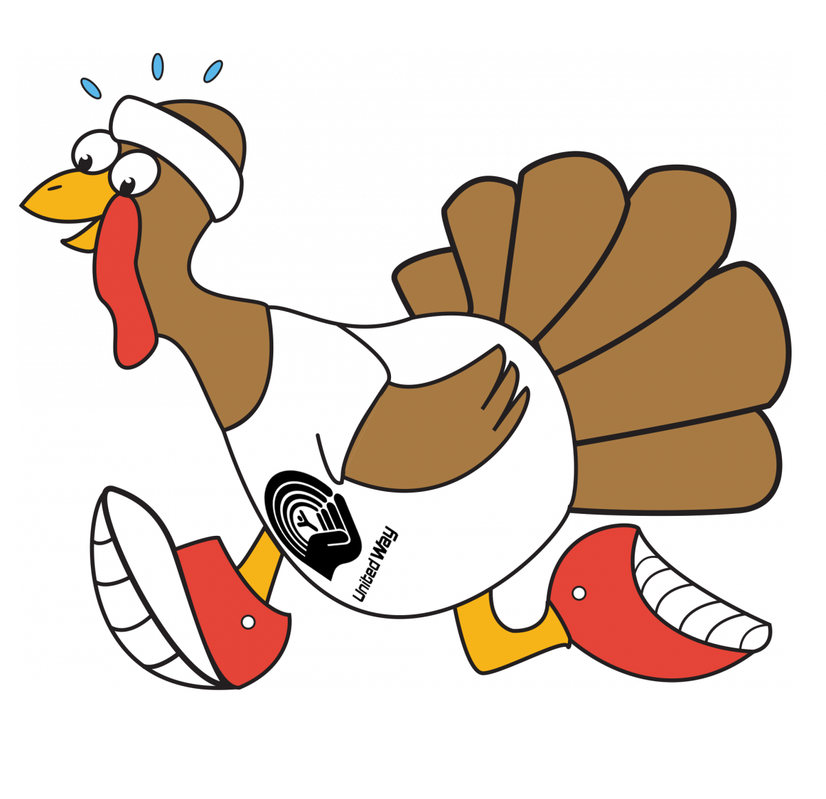 Logo On Ribbon, Start/finish Line Banner, 8 Entries - Turkey Trot 2018 Transparent Background Clipart (1200x1160), Png Download
