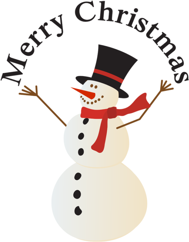 Merry Christmas Clipart Snowman - Snowman Clip Art Christmas - Png Download (640x823), Png Download