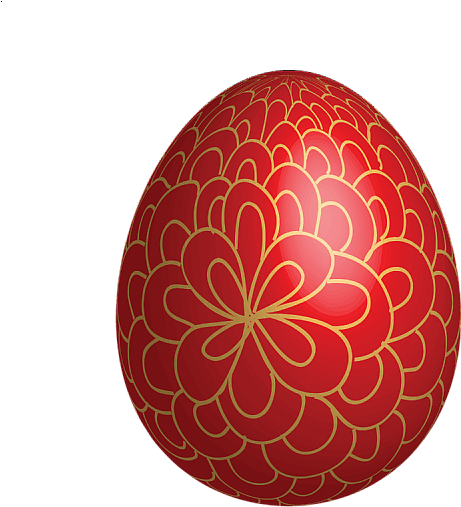 Download Red Gold Easter Egg Transparent Png - Easter Egg Red Clipart (600x600), Png Download