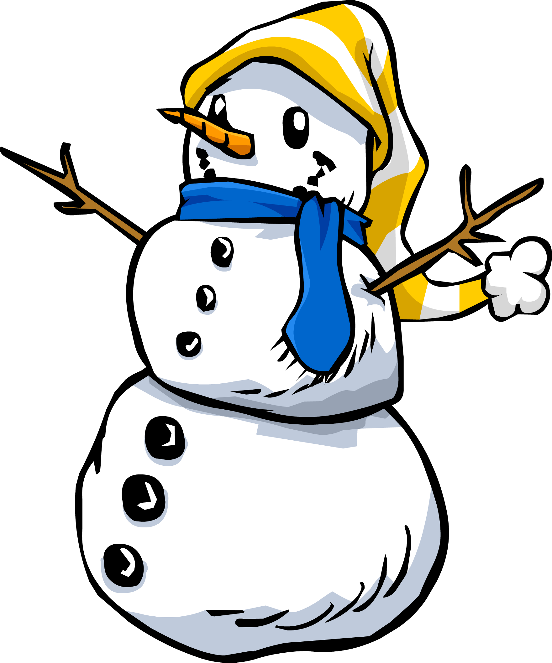 Picture Download Image Snowman Sprite Png Club Penguin - Club Penguin Snowman Png Clipart (1761x2117), Png Download