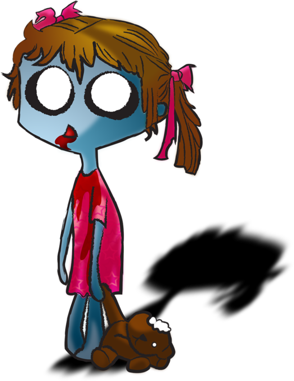 Zombie Clipart Girl Zombie - Zombie Girl Cartoon Png Transparent Png (800x877), Png Download