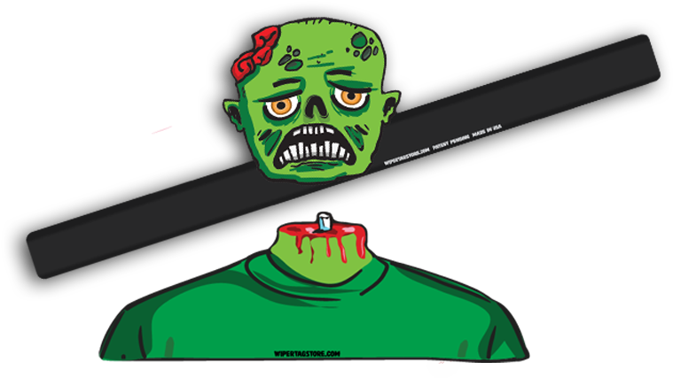 Zed Is Dead Zombie Wipertag And Decal - Skull Clipart (800x600), Png Download