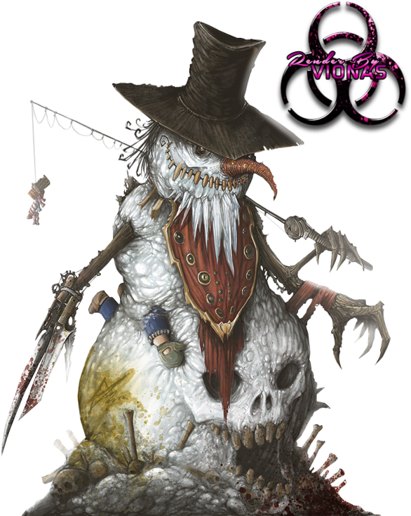 Evil Snowman Png Clipart (586x735), Png Download