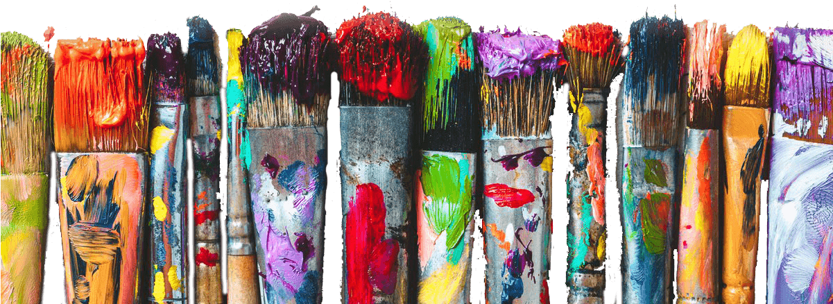 Contact Us @ 864 245 8778 Or - Artist Paint Brushes Png Clipart (1200x458), Png Download
