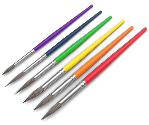 Paint Brush Png Picture - Colors Paint Brushes Png Clipart (600x600), Png Download