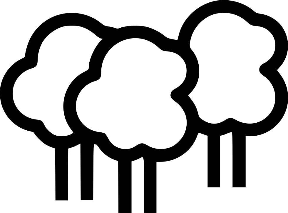 Png File Svg - Forest Icon White Clipart (980x724), Png Download