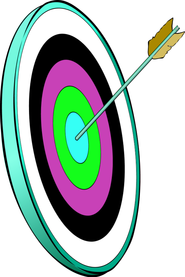 Dart Arrow In The Smallest Circle - Target Arrow Gif Png Clipart (600x897), Png Download