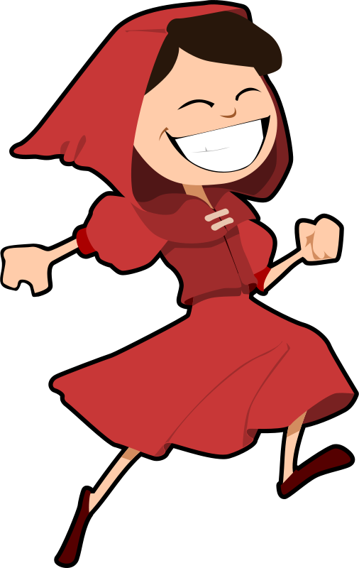 Girl - Cartoon Red Riding Hood Clipart (505x800), Png Download