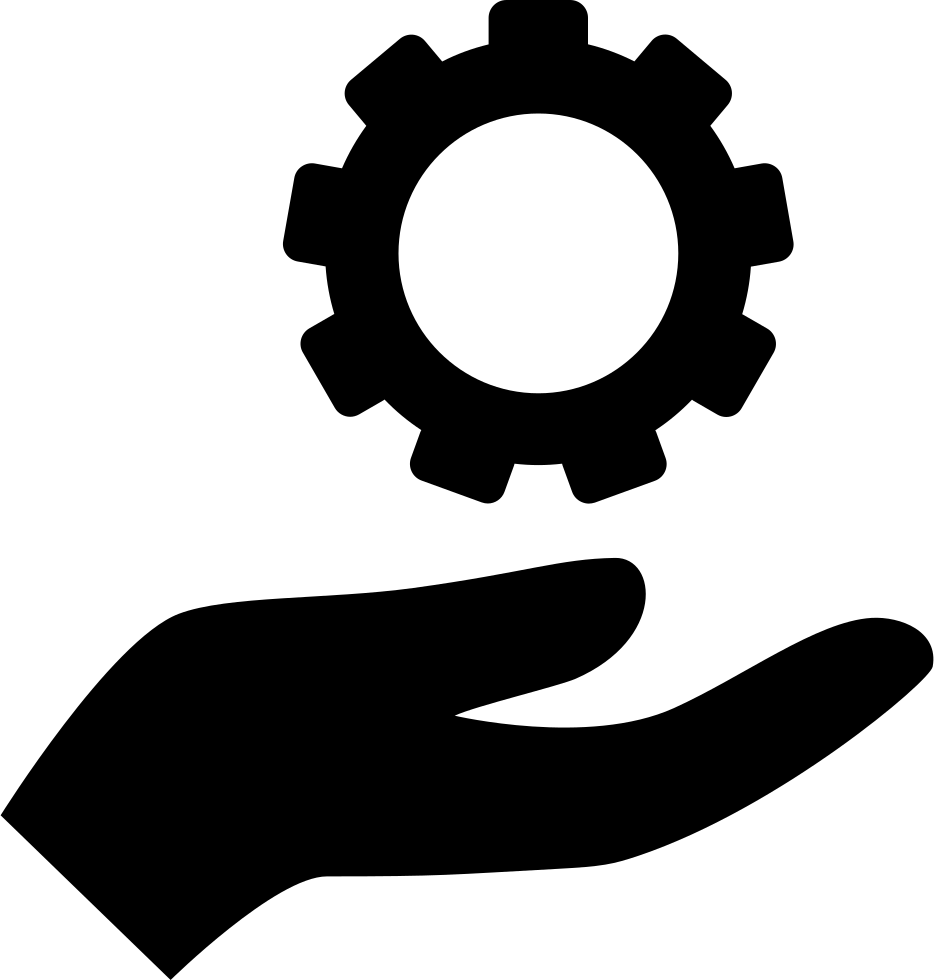 Png File Svg - Hand With Gear Icon Clipart (934x980), Png Download