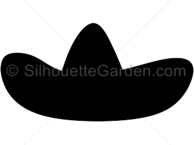 Mustache Clipart Sombrero - Sombrero Silhouette Png Transparent Png (640x480), Png Download