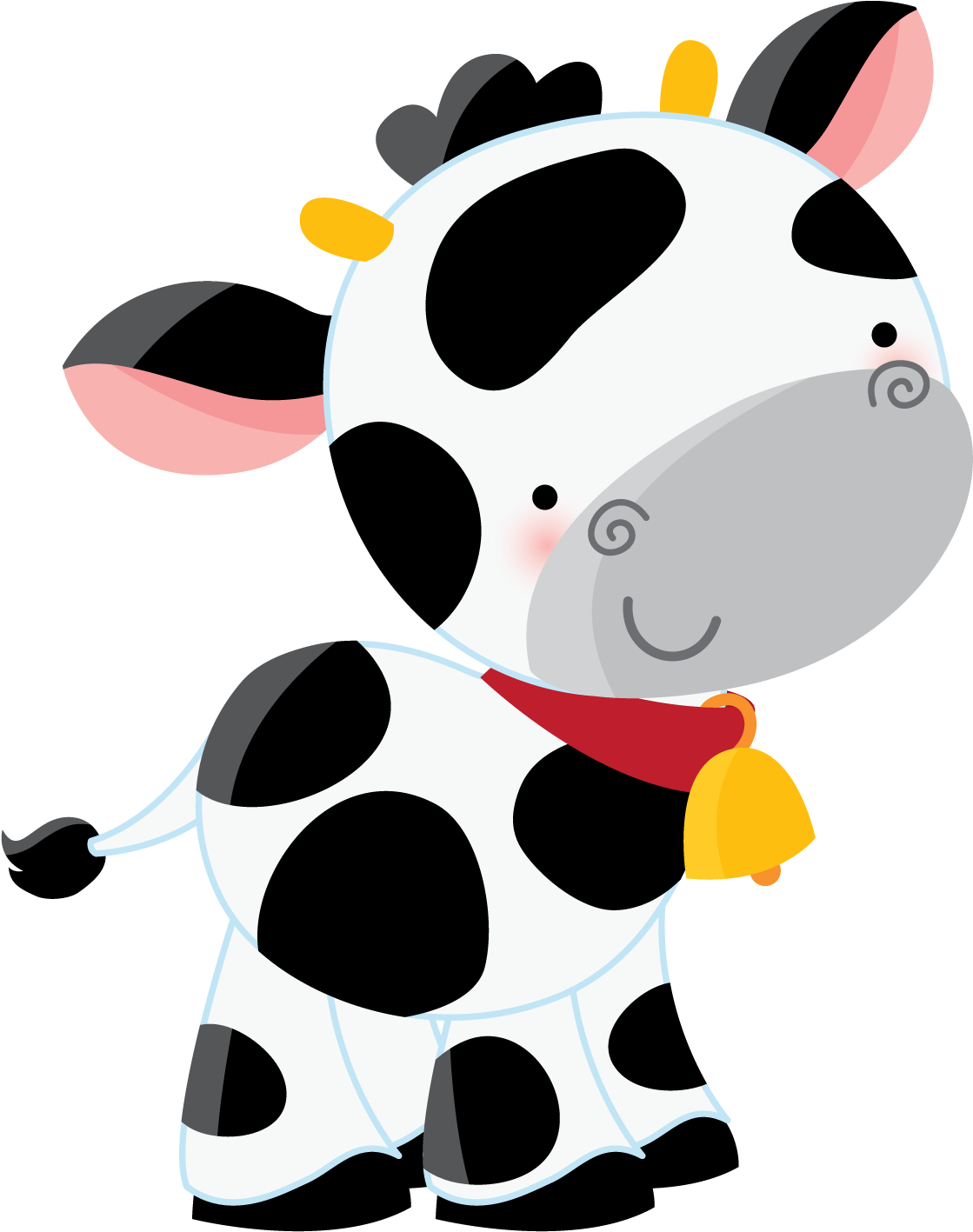 Iuwvcv8oi9cq7 Cow Clipart, Cow Png, Punch Art - Animales De Granja Animados Png Transparent Png (1225x1583), Png Download