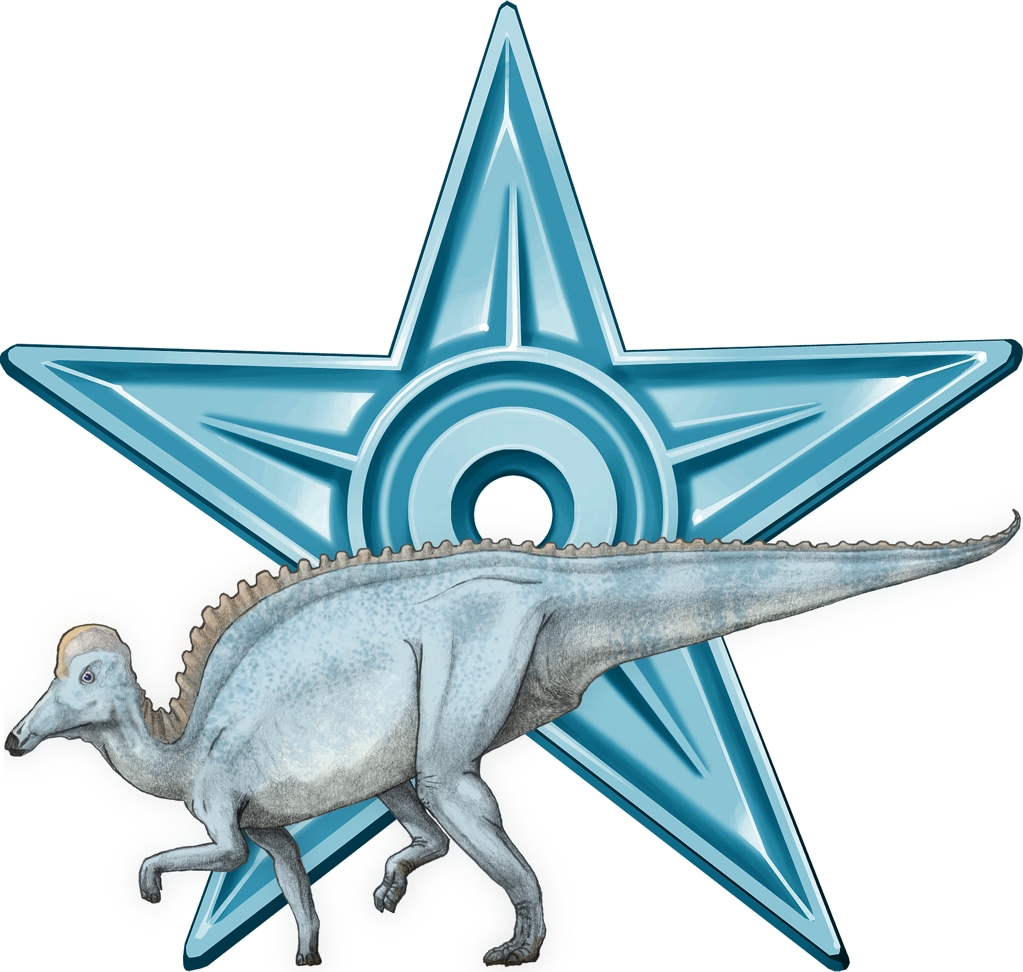 Azure Barnstar Of Dino - Royalty Clipart (2000x1900), Png Download