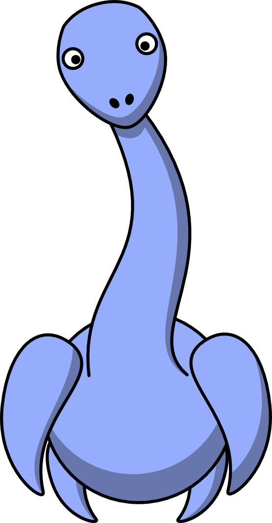 Cartoon - Loch Ness Monster Clipart - Png Download (555x1065), Png Download