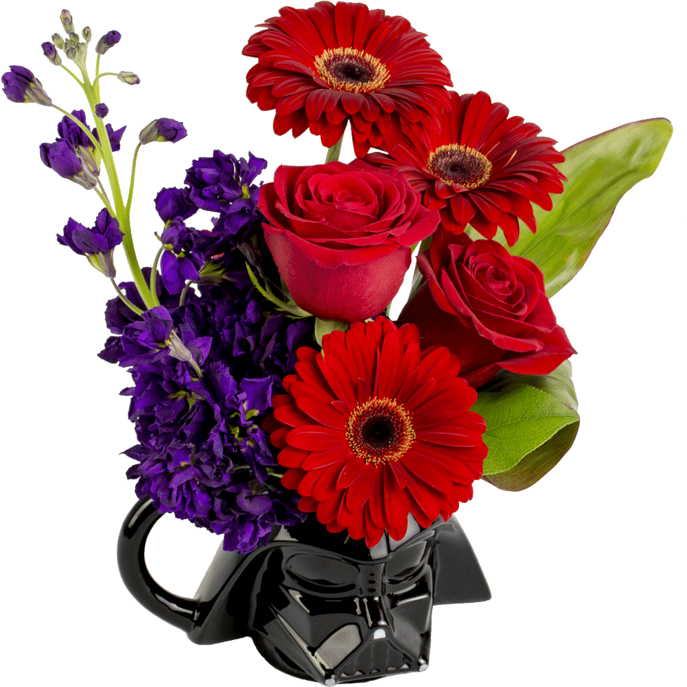 Darth Vader Flower Mug - Flowers Bouquet Clipart (1024x1024), Png Download