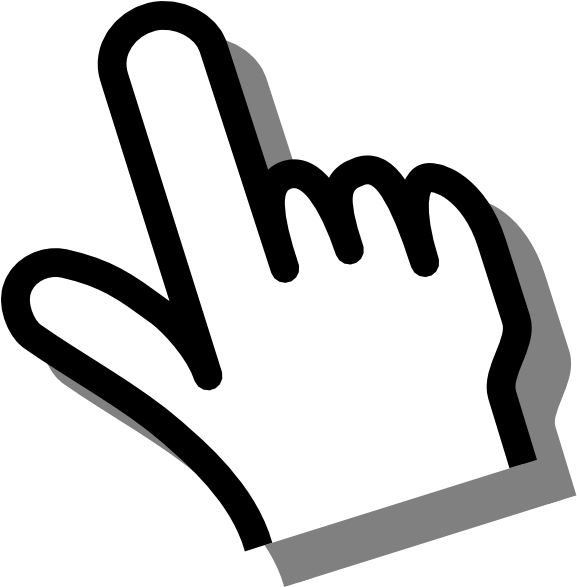 Cursor Hand Png Clipart - Clip Art Hand Png Transparent Png (576x596), Png Download