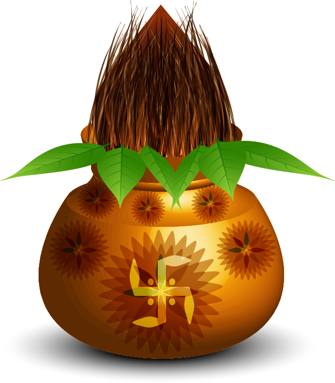 Puja Kalash Png - Ugadi Wishes To Lover Clipart (702x774), Png Download