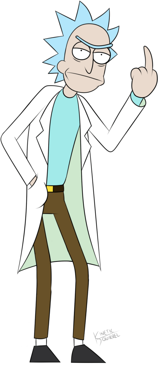 Rick And Morty Gif Png - Rick Sanchez Full Body Clipart (550x1289), Png Download