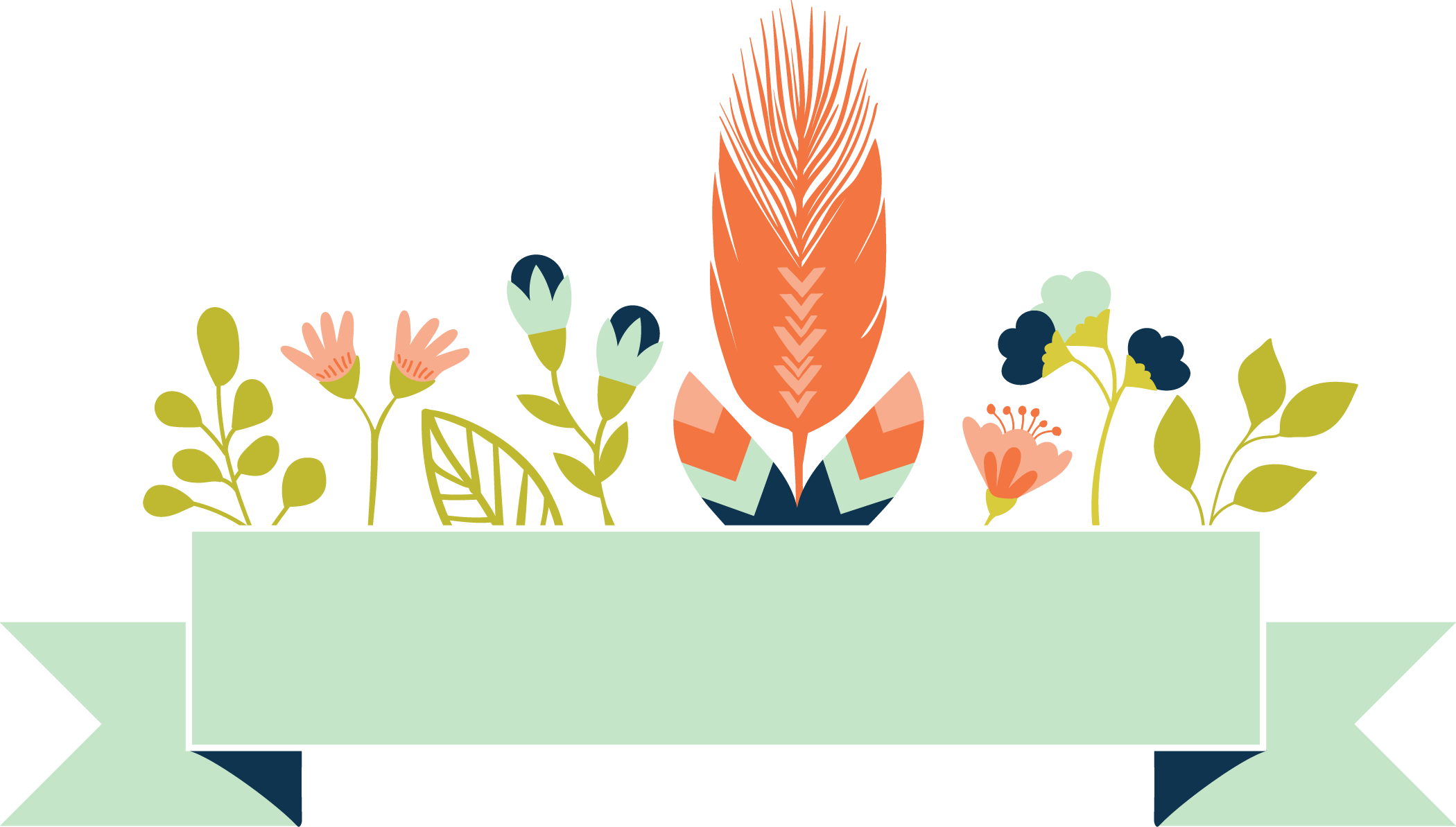 Banner Floral Png - Floral Banners Png Clipart (2100x1193), Png Download