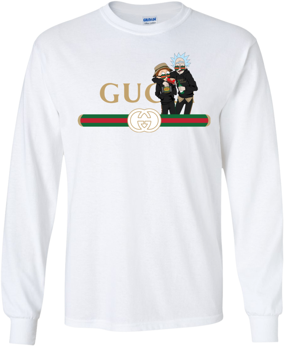 Image 141 Rick And Morty Gucci Mashup T Shirts, Hoodies - Gucci Rick And Morty Clipart (1155x1155), Png Download