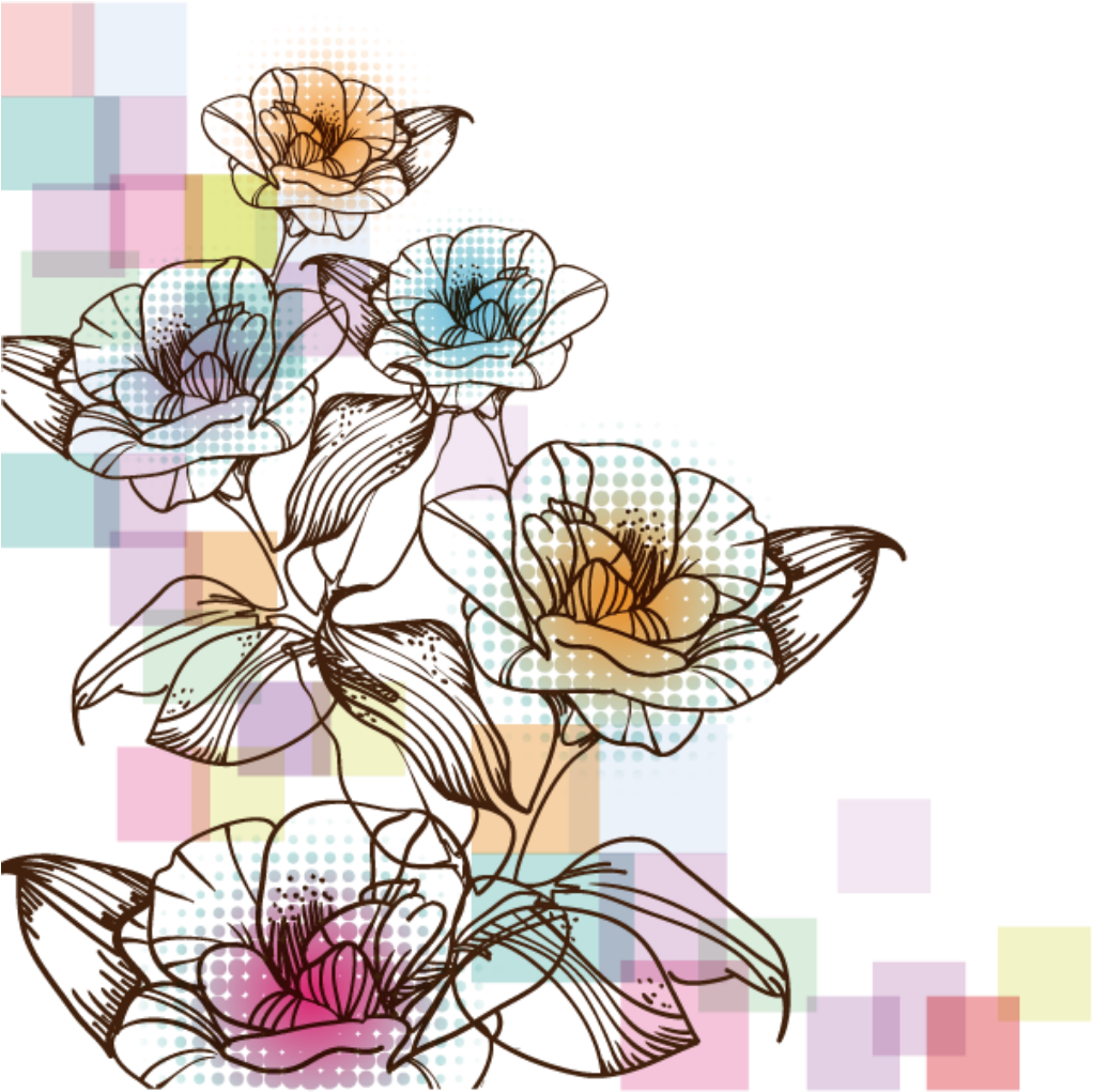 Ftestickers Watercolor Flowers Illustration Abstract Clipart (1022x1021), Png Download