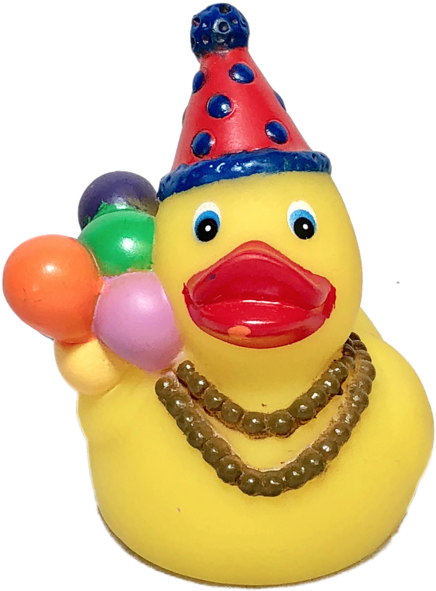 Birthday Balloons Rubber Duck - Bath Toy Clipart (1280x1280), Png Download