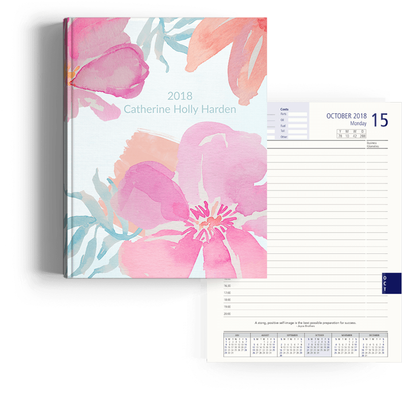 Picture Of Watercolor Flowers Diary Management - Floral Design Clipart (945x945), Png Download