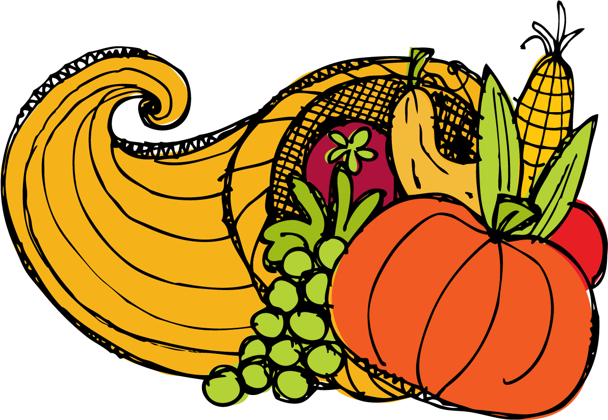 28 Collection Of Day After Thanksgiving Clipart - Cornucopia Transparent Thanksgiving - Png Download (1201x835), Png Download