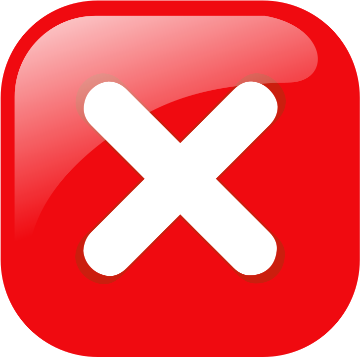 X Delete Button - Error Icon Clipart (807x800), Png Download
