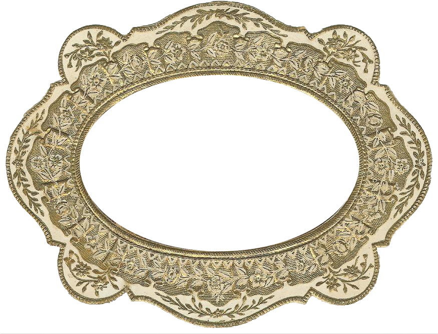 Free Vintage Gold Frame Graphic - Circle Clipart (874x676), Png Download