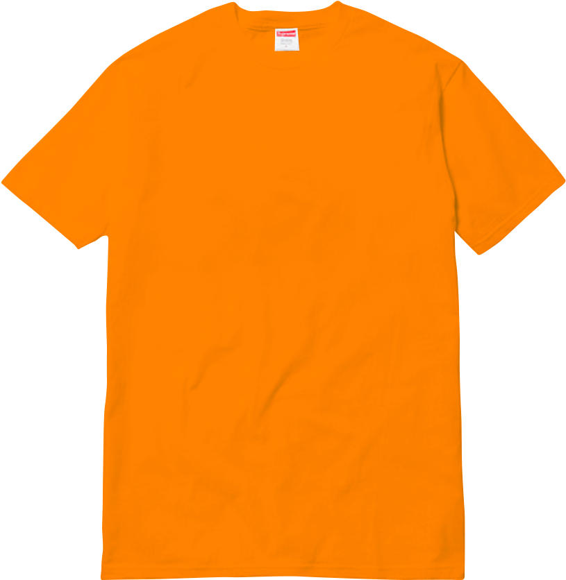 Design Your Own Supreme Milan Opening Tee - Orange Short Sleeve Shirt Clipart (1000x1000), Png Download