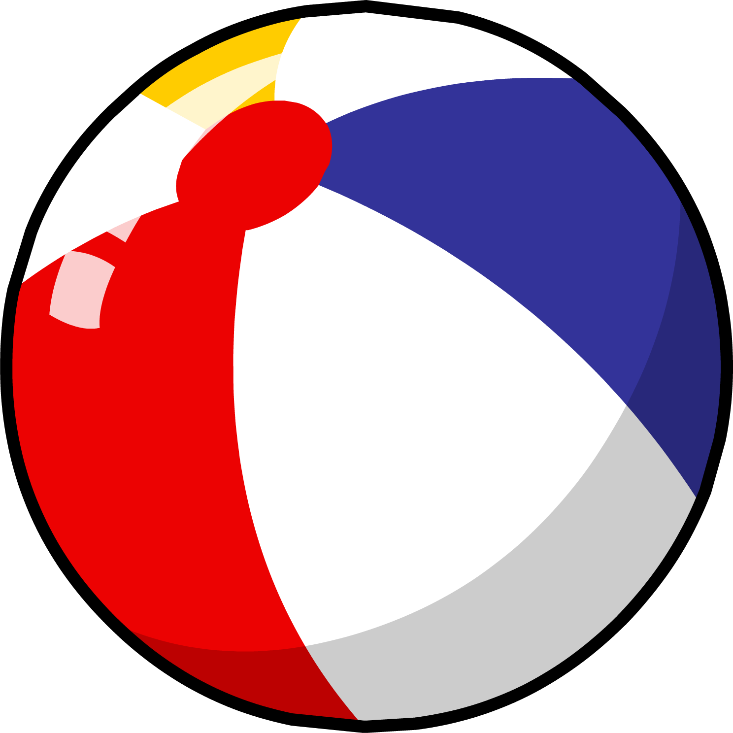 Beach Ball Image Transparent Png - Clipart Beach Ball Png (1488x1488), Png Download