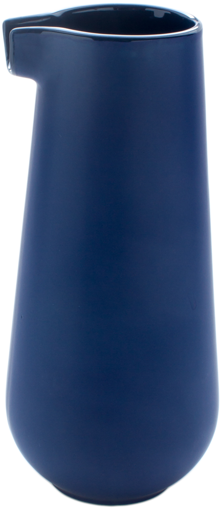 Pitcher Deep Blue - Vase Clipart (432x990), Png Download