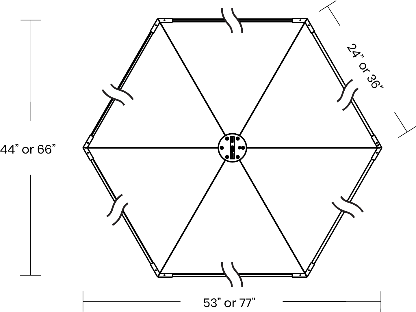 Juniper Architectural Geometric Shaped Thin Primaries - Many Hexagons Are In A Hexagon Clipart (2320x1226), Png Download