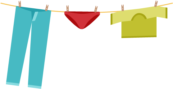 Ropa Tendida Png - Tendedero Ropa Interior Png Clipart (640x480), Png Download