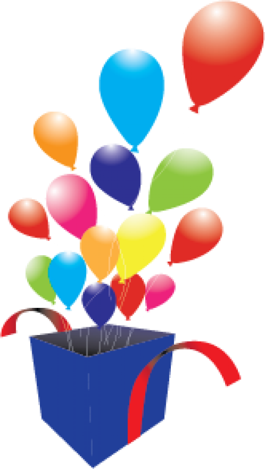 Box Of Balloons - Imagenes De Globos Vectores Clipart (518x917), Png Download